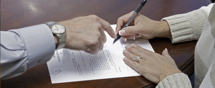 Person signing a will